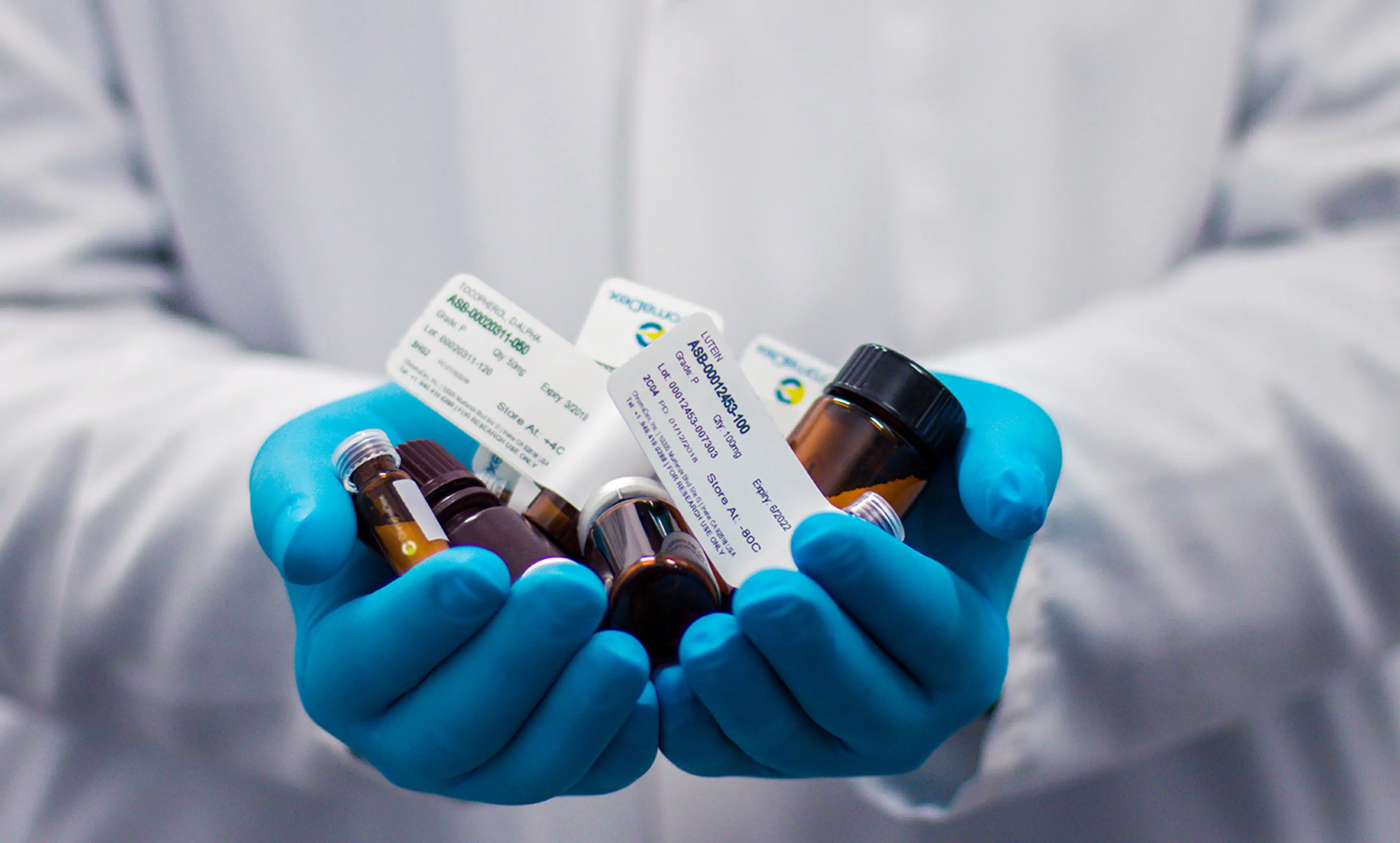 Healthcare worker holding medical supplies